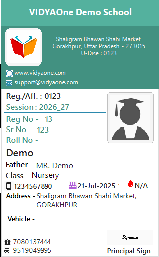 ID Card Format XI