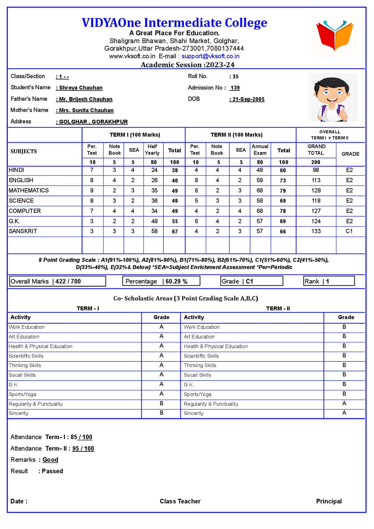 MARKSHEET024