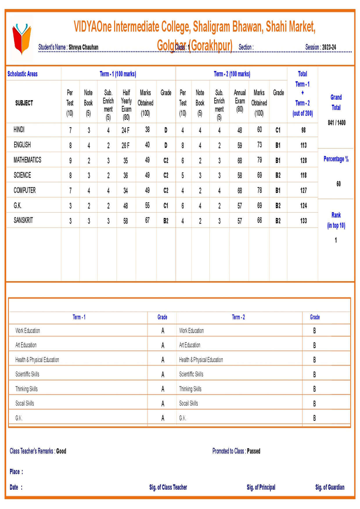 MARKSHEET058