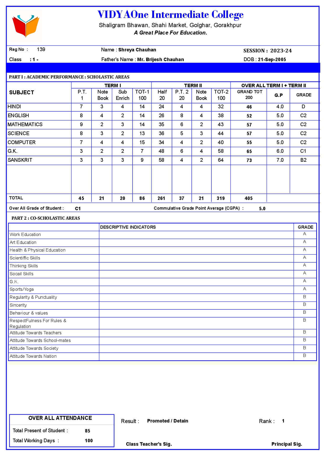 MARKSHEET065