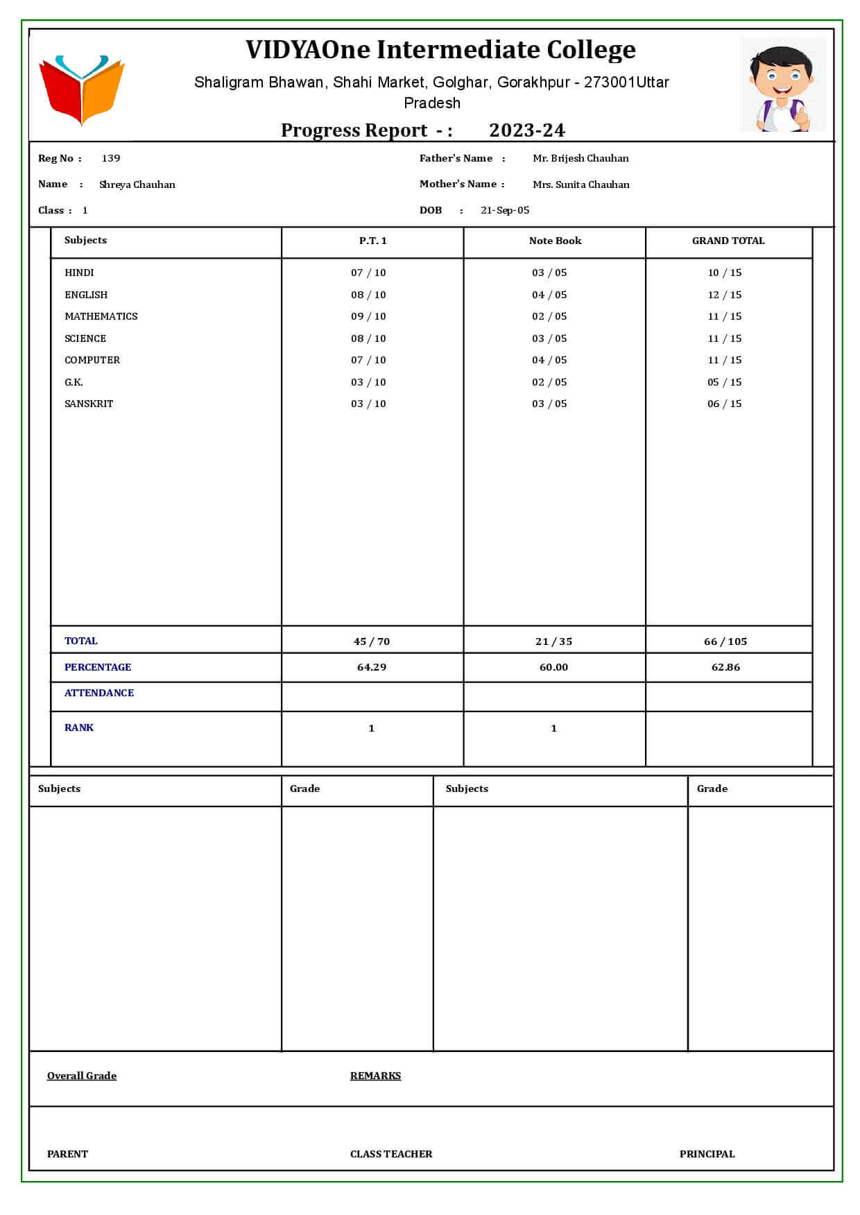 MARKSHEET039