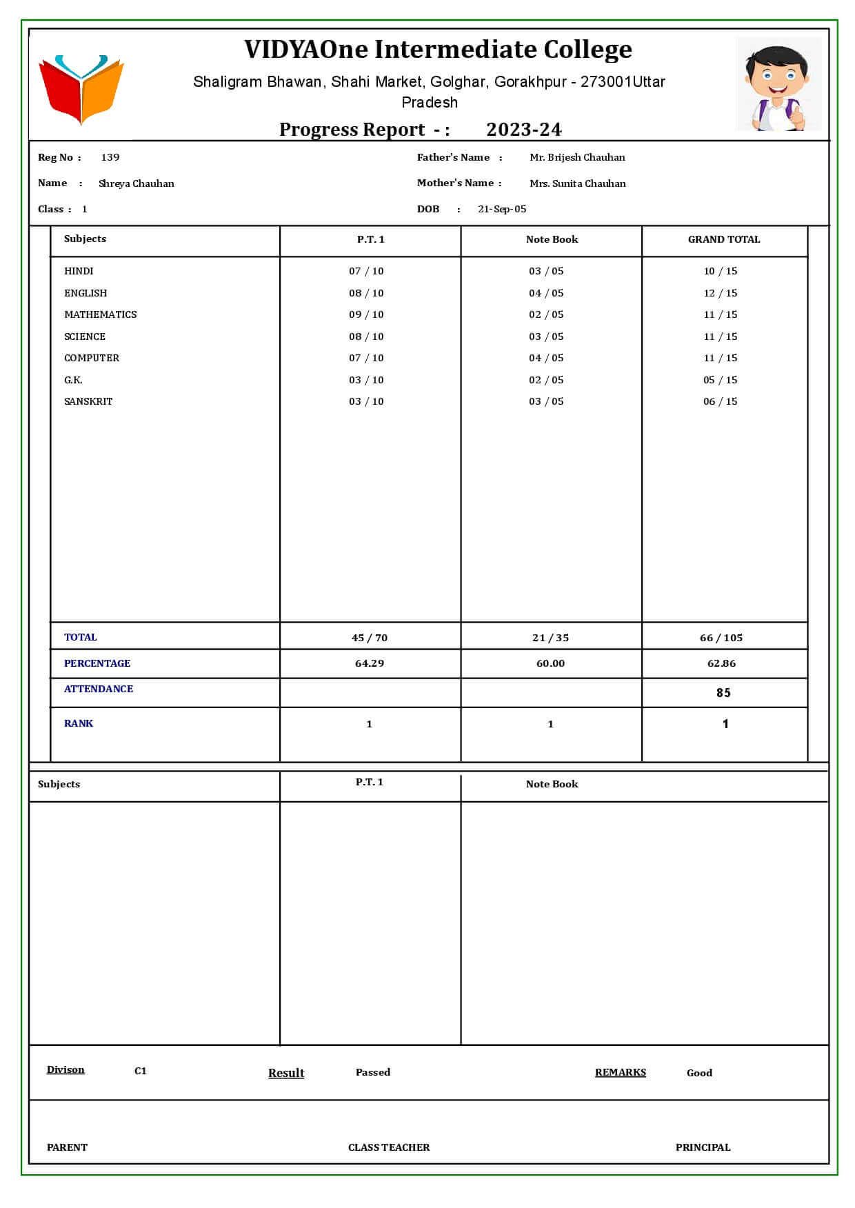 MARKSHEET040