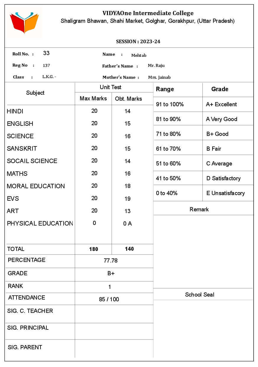 MARKSHEET004